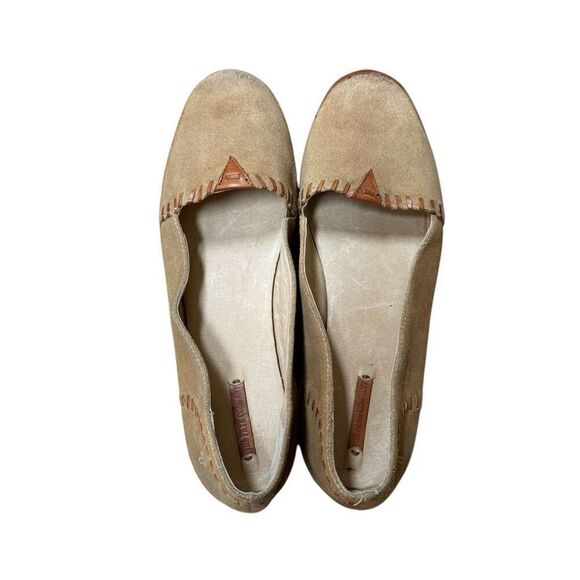 FRYE Tegan Nubuck Slip-On Shoes Tan Flats Loafers size 11 - Picture 4 of 6